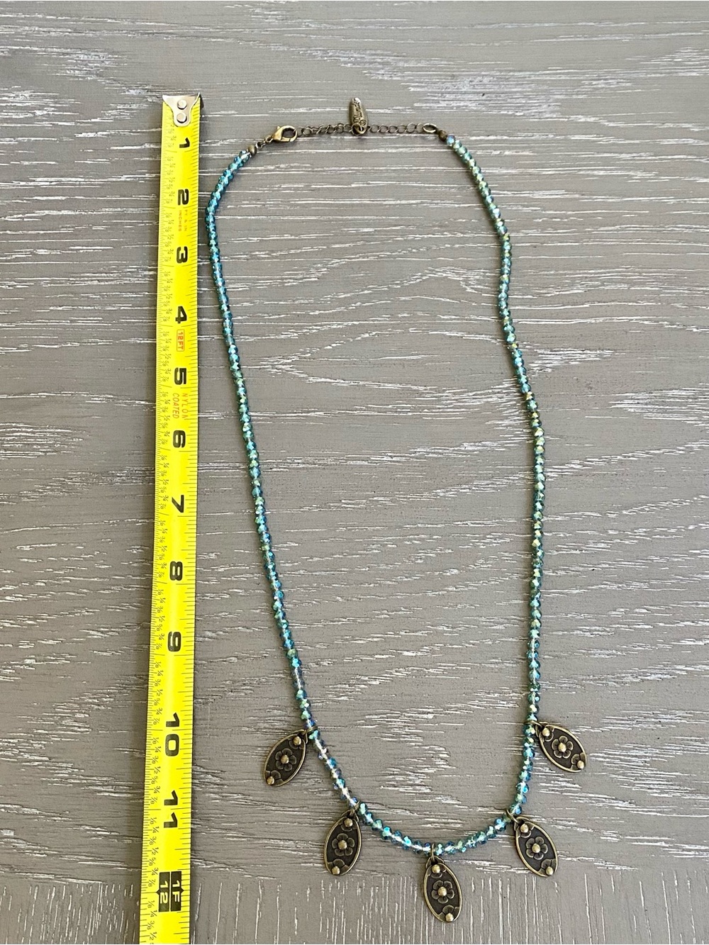 Plunder Posse Teal AB Beaded Necklace